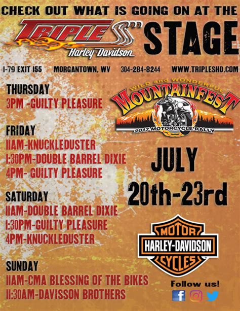 Featuring over 30 bands on a beautiful mountaintop. . Mountainfest motorcycle rally 2022 dates